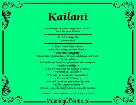 q significa kailani|Kailani: meaning, origin, and significance explained